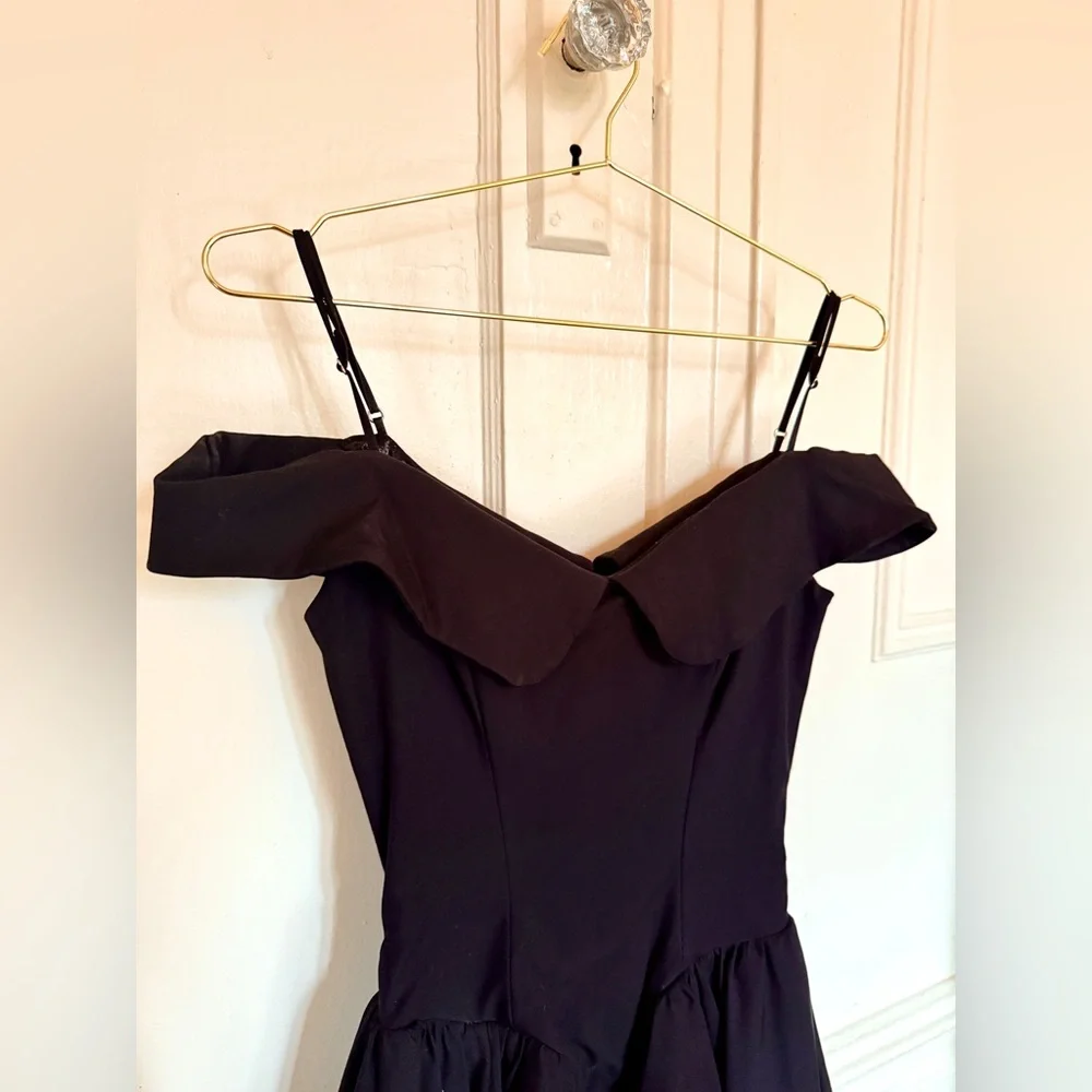 House of CB Black Off-Shoulder Fit & Flare Mini Dress - Picture 3 of 8